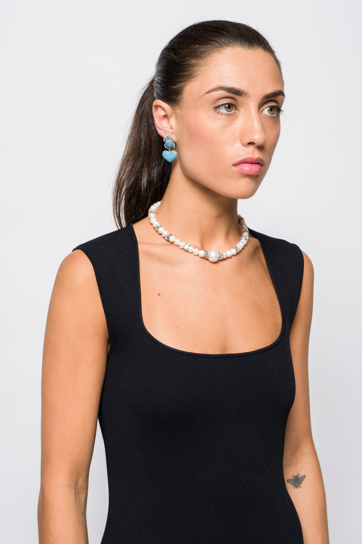 Timeless Pearly Pearl &amp; Diamante Choker Necklace