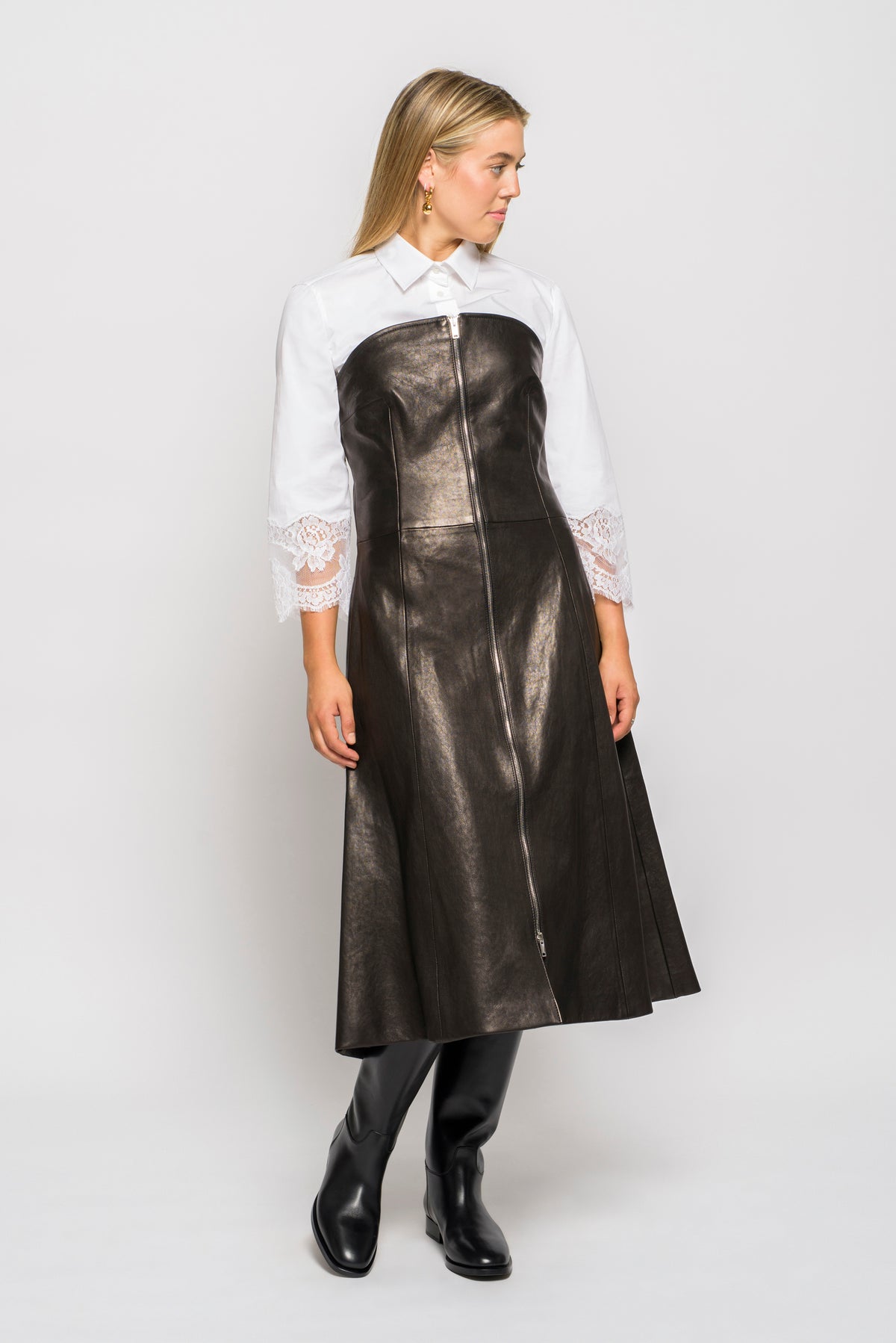 Khaite Valerie Leather Dress